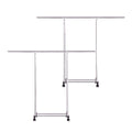 SOGA 2X 180cm Stainless Steel Floor-Standing Clothes Rack - Durable and Space-Saving Laundry Organizer