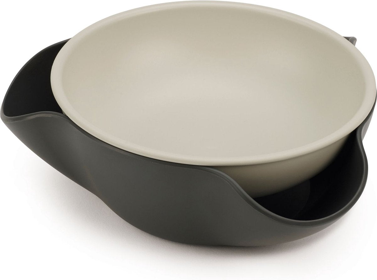 Joseph joseph - double dish bowl - plastic - gray