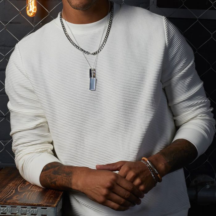 Fred Bennett Heavyweight Diamond Cut Curb Chain Necklace-2