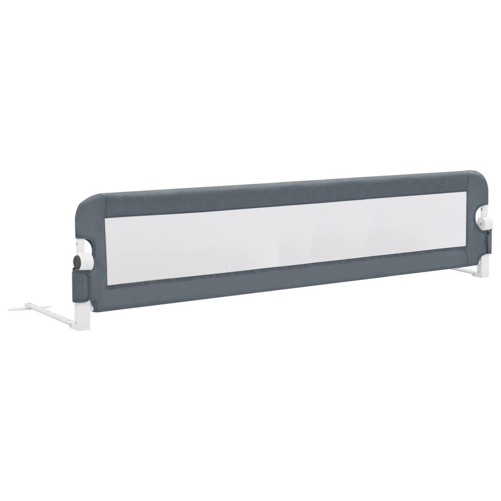NNEVL Toddler Safety Bed Rail Grey 180x42 cm Polyester