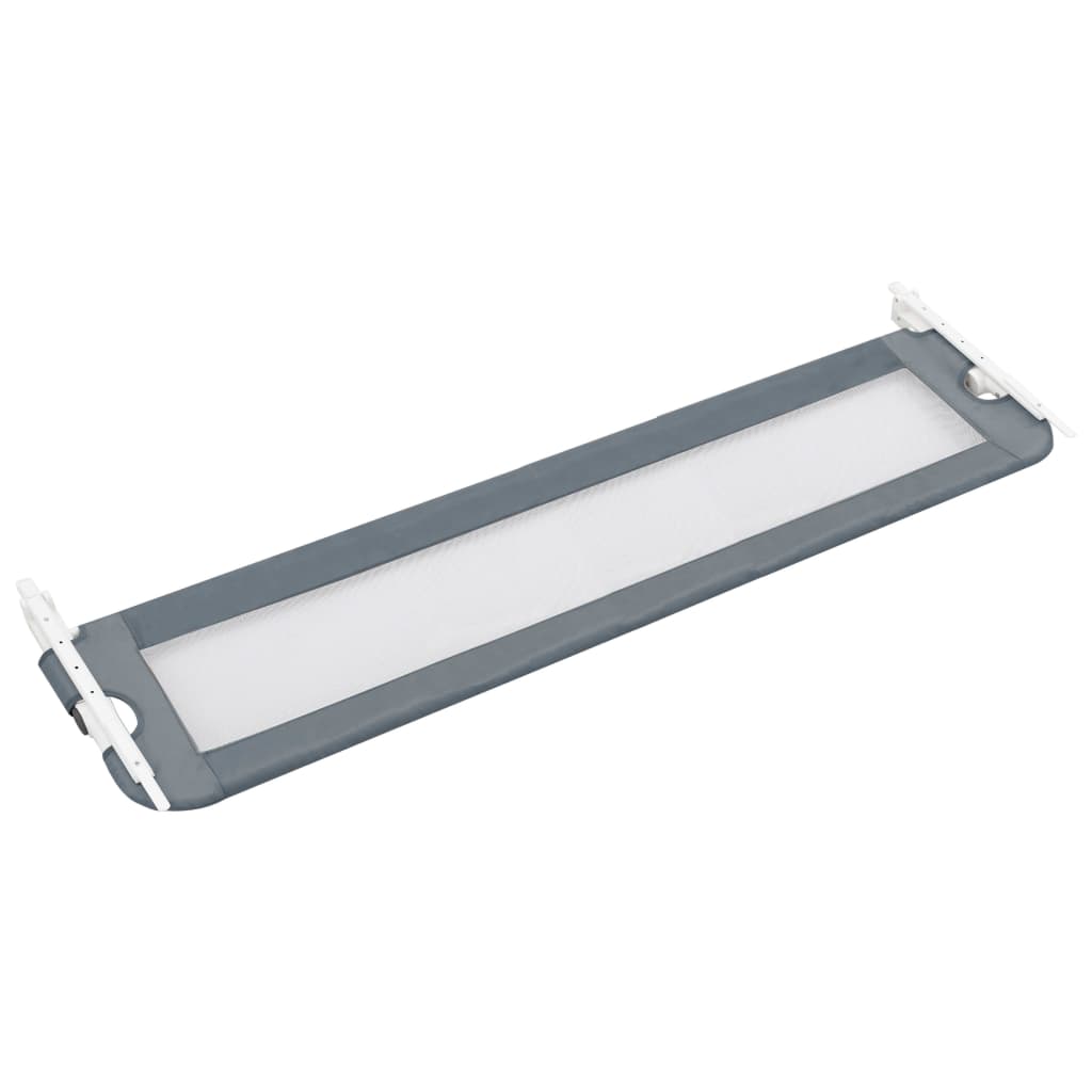 NNEVL Toddler Safety Bed Rail Grey 180x42 cm Polyester