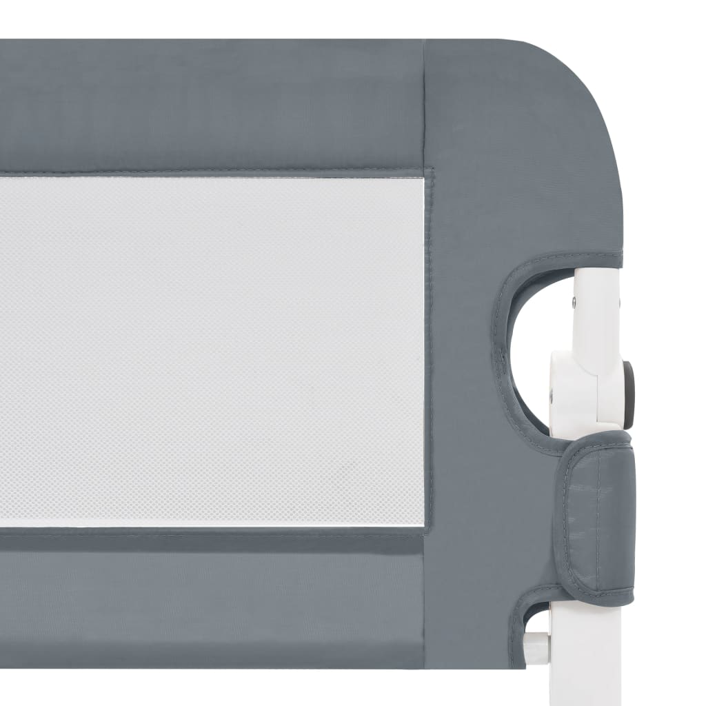 NNEVL Toddler Safety Bed Rail Grey 180x42 cm Polyester