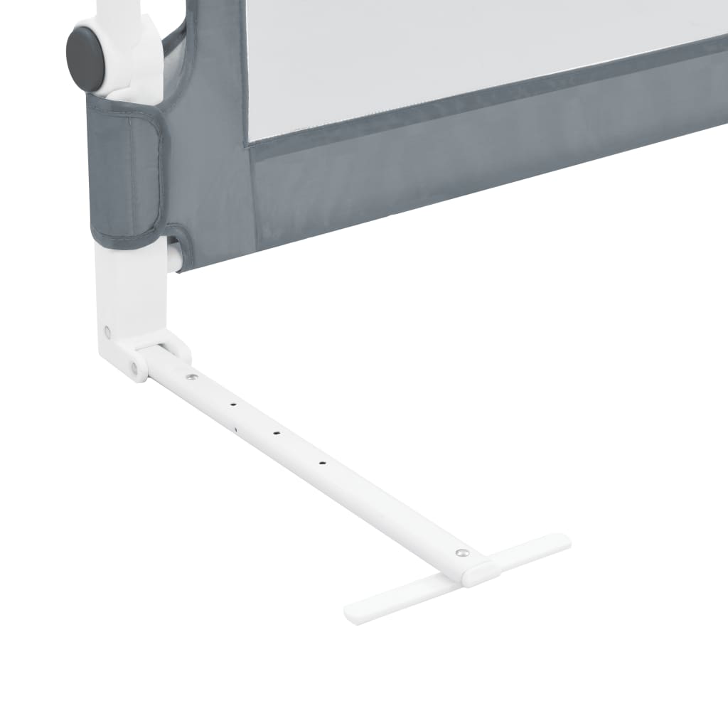 NNEVL Toddler Safety Bed Rail Grey 180x42 cm Polyester