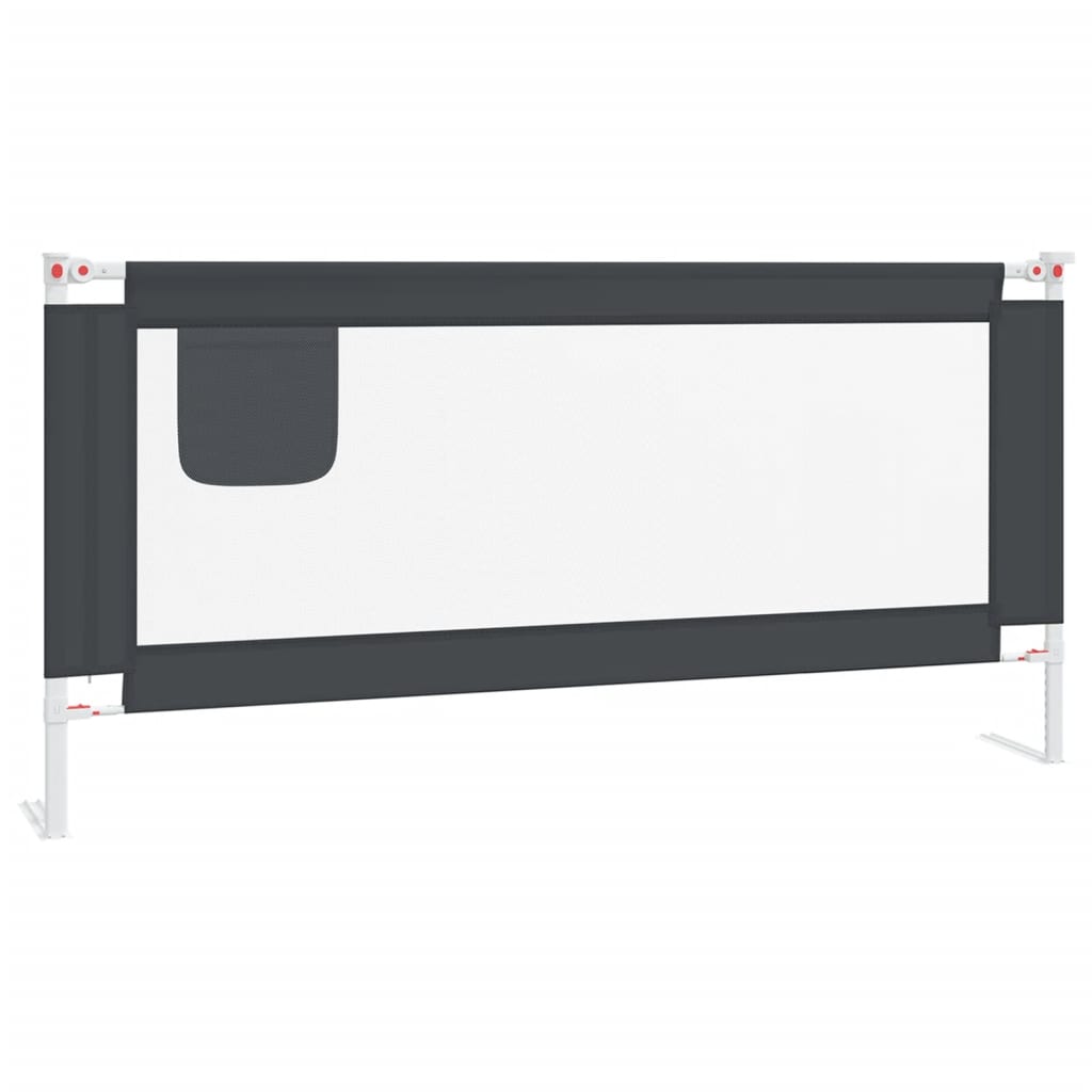 NNEVL Toddler Safety Bed Rail Dark Grey 190x25 cm Fabric