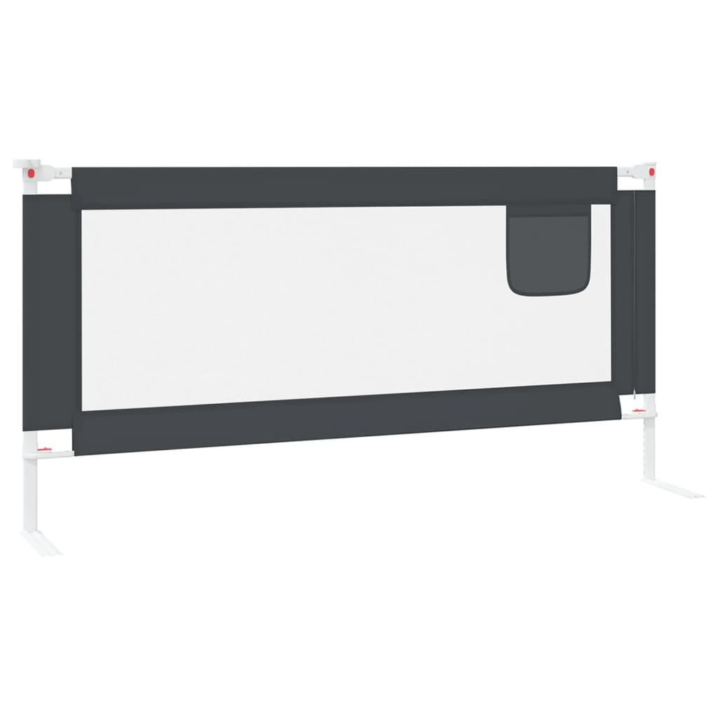 NNEVL Toddler Safety Bed Rail Dark Grey 190x25 cm Fabric