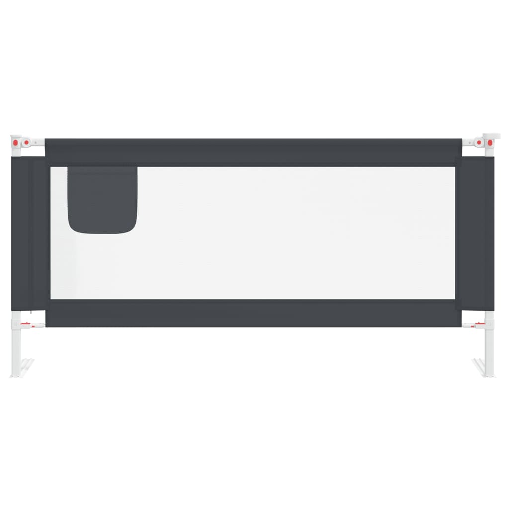 NNEVL Toddler Safety Bed Rail Dark Grey 190x25 cm Fabric