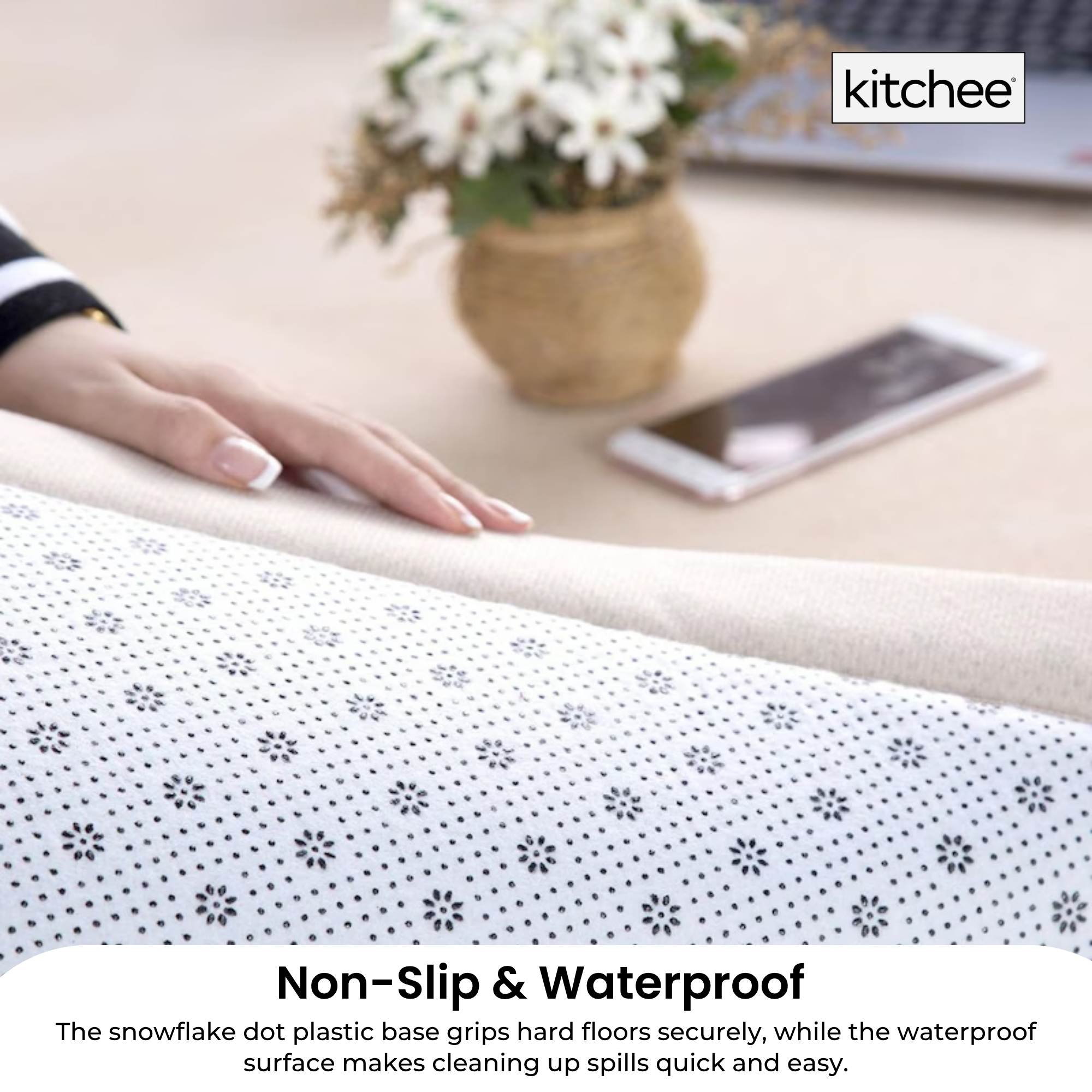 Kitchee Foam Floor Mat - Padded Thick Deep Soft Tatami Style Rug Cream