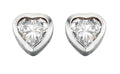Beginnings Heart Stud Earrings with Cubic Zirconia-0