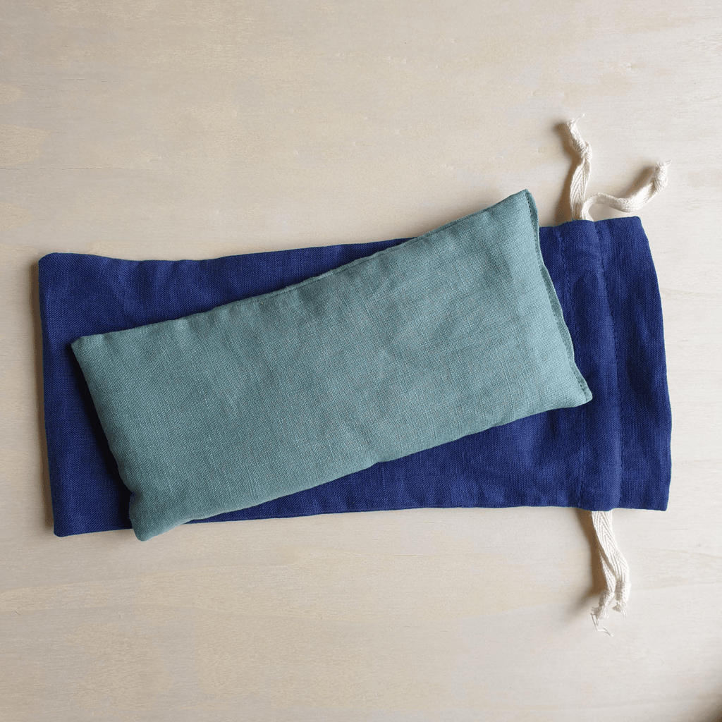 Eye Pillow - Sage Pillow & Navy Bag | Jade and May