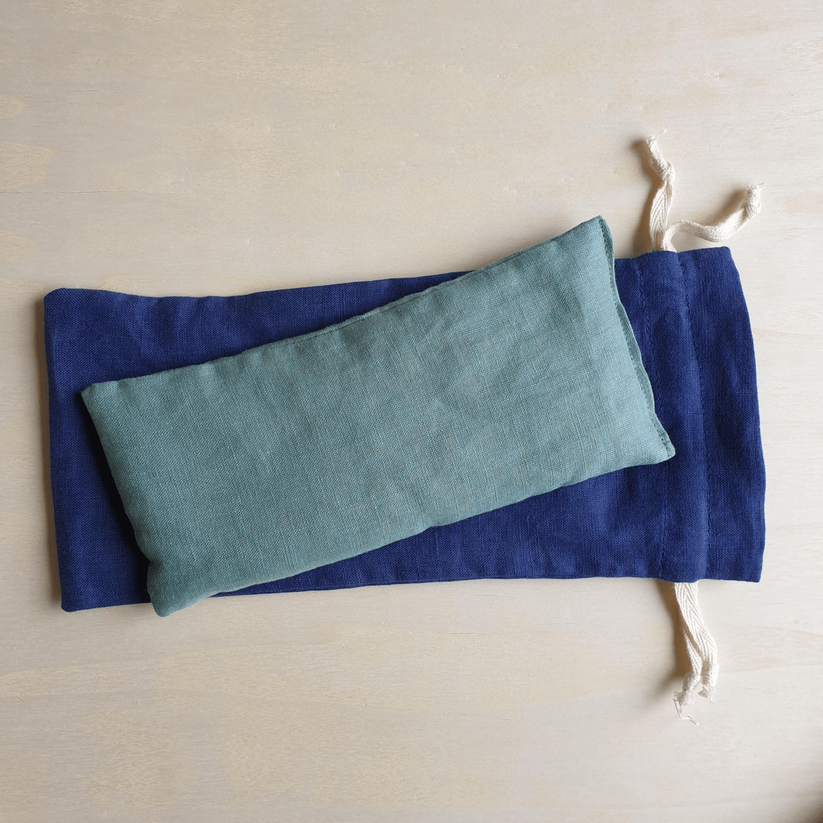Eye Pillow - Sage Pillow & Navy Bag | Jade and May