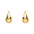 Elements Gold Plain Teardrop Stud Earrings-0