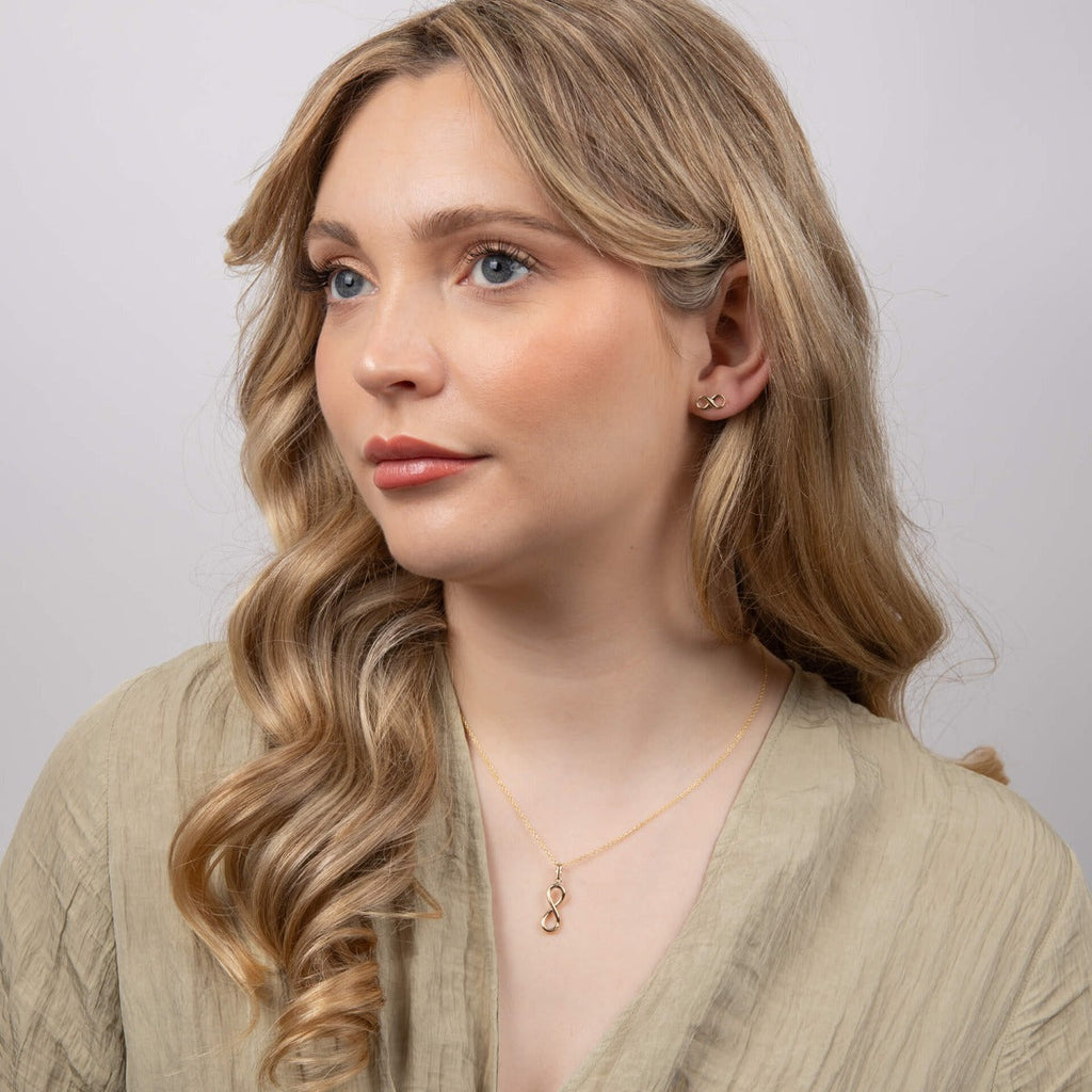 Elements Gold Infinity Symbol Earrings-2