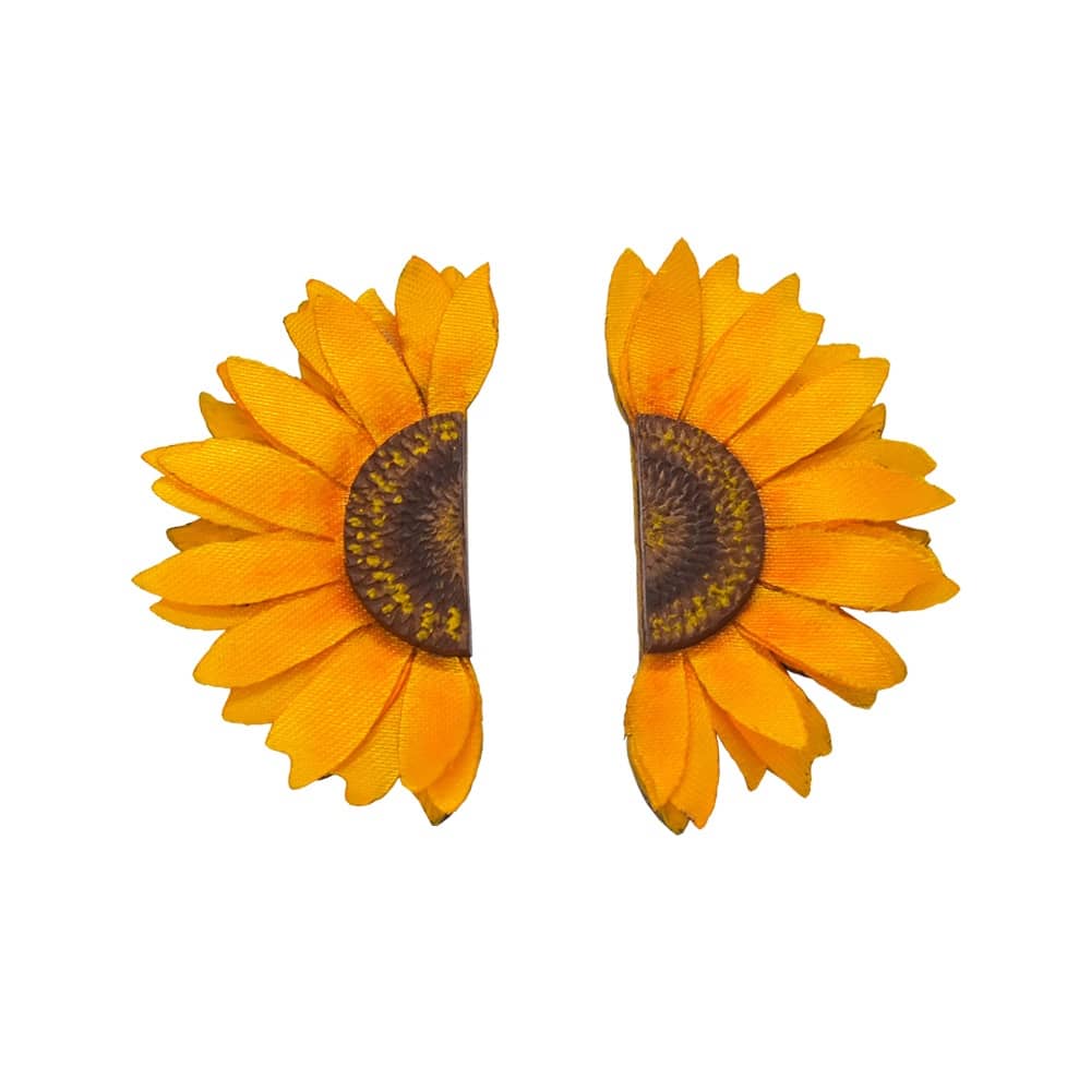 Sunflower Statement Earrings – Handcrafted Sustainable Totumo Jewellery