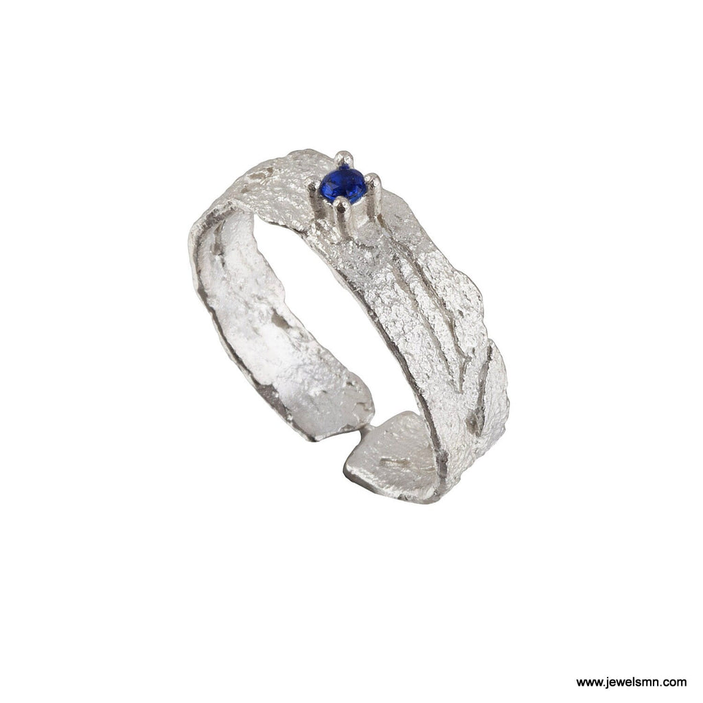 Sterling Silver Minimalist Handmade Nature Jewelry. ring for women. Bark Branch ring, Jewelry from Mother Nature Jewelry.-4