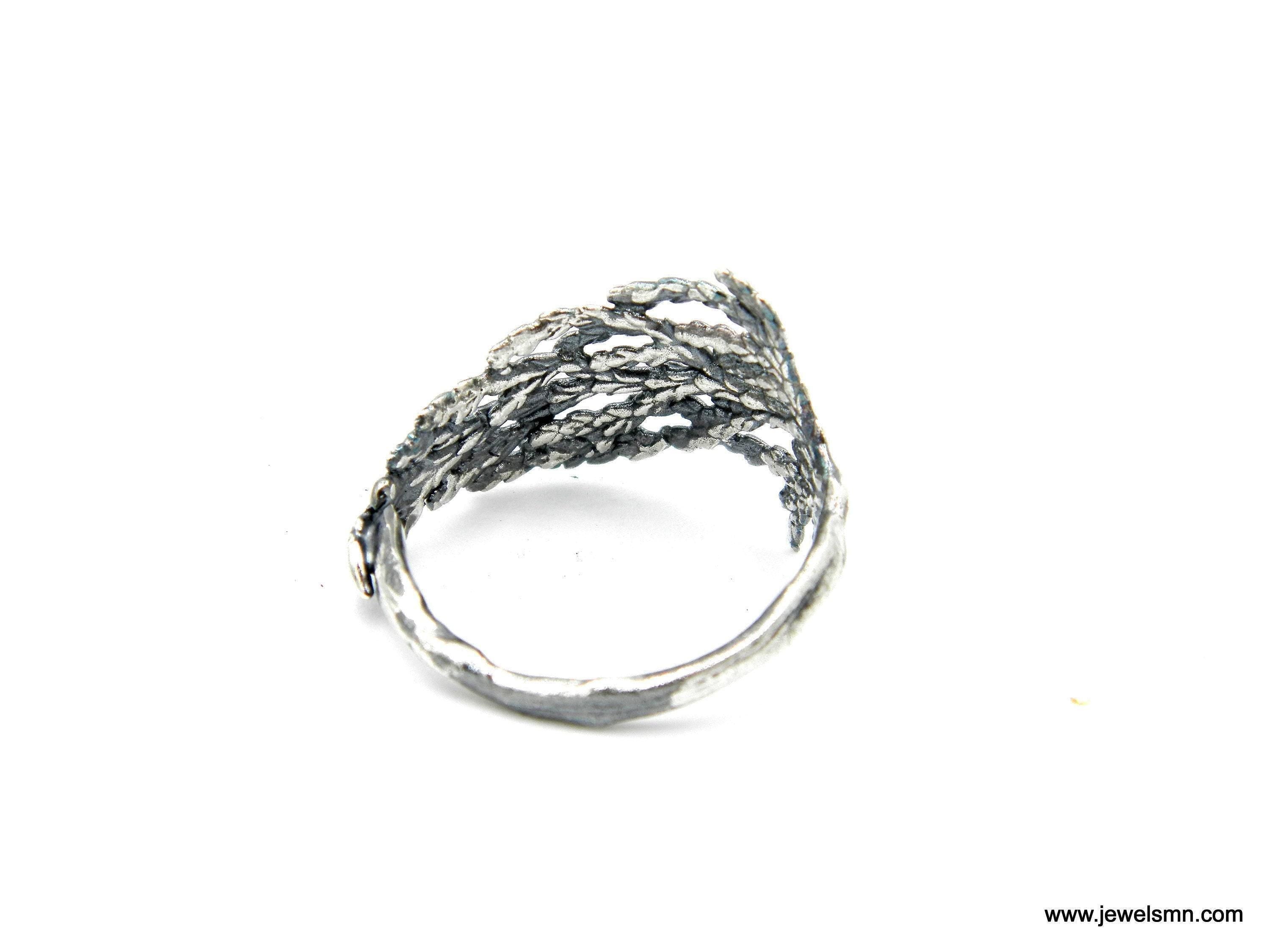 Real Juniper Branch Silver Ring, Handmade Minimalist Jewelry, Organic Forest Band, Gift for Health & Resilience, Sterling Silver 925-1