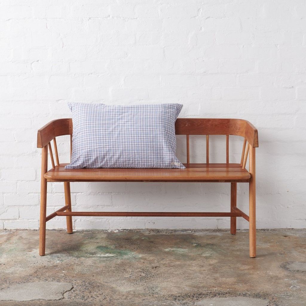 Linen Pillowcase | Blue Check