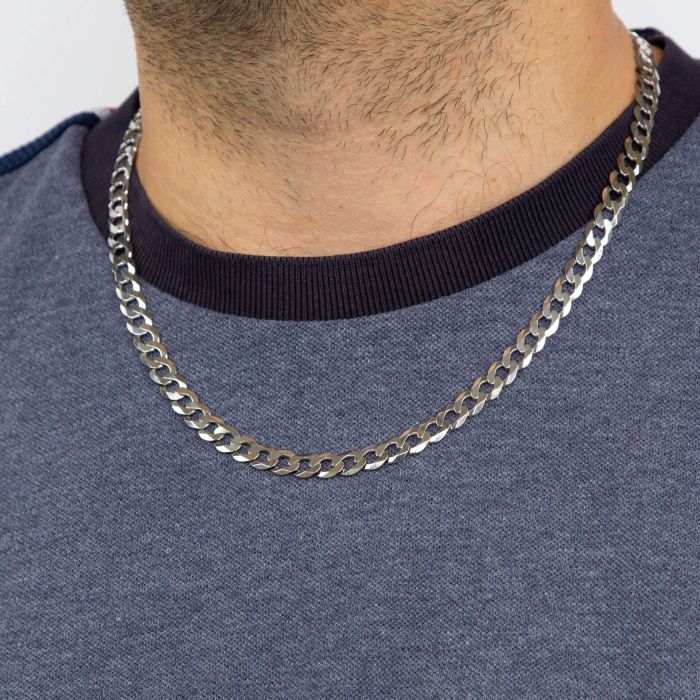 Fred Bennett Heavyweight Diamond Cut Curb Chain Necklace-1